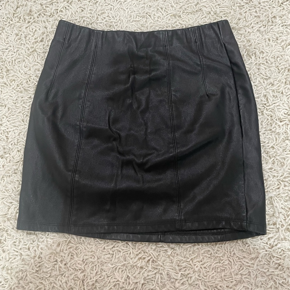 Black Leather Skirt